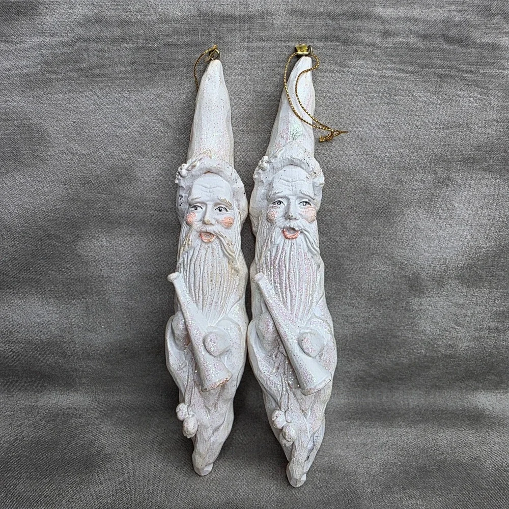 (X2) Santa Claus Icicle Ornaments Father Frost 8.5